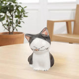 Maxbell 3xPorcelain Cute Cat Sculpture Statue Home Office Desktop Cabinet Decoration 4.5x6.8cm C