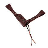 Maxbell 2xRetro Cosplay Medieval Faux Leather Warrior Sword Sheath Brown right handed