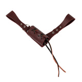Maxbell 2xRetro Cosplay Medieval Faux Leather Warrior Sword Sheath Brown right handed