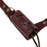 Maxbell 4xRetro Cosplay Medieval Faux Leather Warrior Sword Sheath Brown right handed