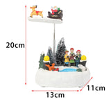 Maxbell Glowing Rotating Christmas Musical Case Resin Home Ornament Rotate Deer Cart