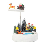 Maxbell Glowing Rotating Christmas Musical Case Resin Home Ornament Rotate Deer Cart
