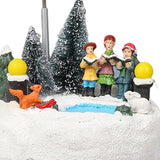 Maxbell Glowing Rotating Christmas Musical Case Resin Home Ornament Rotate Figurine