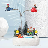 Maxbell Glowing Rotating Christmas Musical Case Resin Home Ornament Rotate Figurine