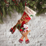 Maxbell Flannel Christmas Stocking for Fireplace Christmas B