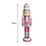 Maxbell 2x Wooden Nutcracker Soldier Figurine Ornament for Christmas Decors