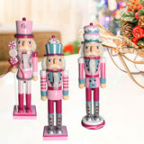 Maxbell 2x Wooden Nutcracker Soldier Figurine Ornament for Christmas Decors