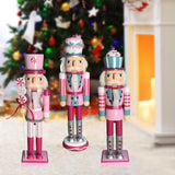 Maxbell 2x Wooden Nutcracker Soldier Figurine Ornament for Christmas Decors