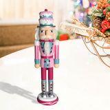 Maxbell 2x Wooden Nutcracker Soldier Figurine Ornament for Christmas Decors