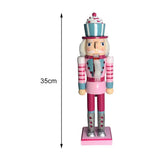 Maxbell 2x Wooden Nutcracker Soldier Figurine Ornament for Christmas Decors