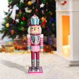 Maxbell 2x Wooden Nutcracker Soldier Figurine Ornament for Christmas Decors