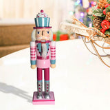 Maxbell 2x Wooden Nutcracker Soldier Figurine Ornament for Christmas Decors