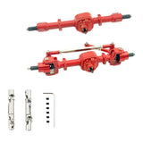 3xRC Car Axles Drive Shaft CNC Metal Upgrade for MN 1/12 RC Crawler  Red