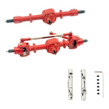 3xRC Car Axles Drive Shaft CNC Metal Upgrade for MN 1/12 RC Crawler  Red