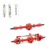 3xRC Car Axles Drive Shaft CNC Metal Upgrade for MN 1/12 RC Crawler  Red