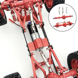 3xRC Car Axles Drive Shaft CNC Metal Upgrade for MN 1/12 RC Crawler  Red
