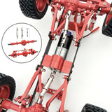3xRC Car Axles Drive Shaft CNC Metal Upgrade for MN 1/12 RC Crawler  Red