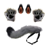 Maxbell Cosplay Role Playing Props Christmas Fancy Accessories Cosplay Set for Women Gray Black