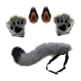Maxbell Cosplay Role Playing Props Christmas Fancy Accessories Cosplay Set for Women Gray Black
