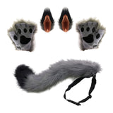 Maxbell Cosplay Role Playing Props Christmas Fancy Accessories Cosplay Set for Women Gray Black