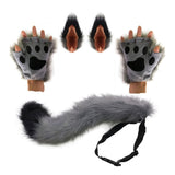 Maxbell Cosplay Role Playing Props Christmas Fancy Accessories Cosplay Set for Women Gray Black
