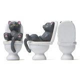 Maxbell 5Pcs Funny Cat Figures Animal Statues Cake Toppers Model Home Decor B