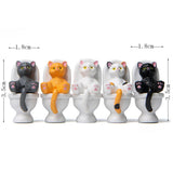 Maxbell 5Pcs Funny Cat Figures Animal Statues Cake Toppers Model Home Decor B