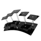 Maxbell 2x8-Layer Acrylic Riser Display Shelf Durable for Action Figure Perfumes