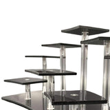 Maxbell 2x8-Layer Acrylic Riser Display Shelf Durable for Action Figure Perfumes