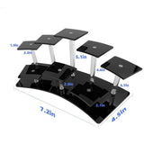 Maxbell 2x8-Layer Acrylic Riser Display Shelf Durable for Action Figure Perfumes