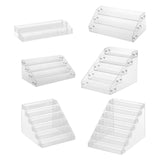 Maxbell Tiered Acrylic Stands Clear Display Shelf for Cosmetic Cupcakes Model Car Two-tiers