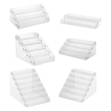 Maxbell Tiered Acrylic Stands Clear Display Shelf for Cosmetic Cupcakes Model Car Two-tiers