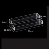 Maxbell Tiered Acrylic Stands Clear Display Shelf for Cosmetic Cupcakes Model Car Two-tiers