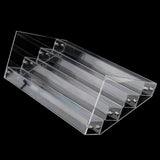 Maxbell Tiered Acrylic Stands Clear Display Shelf for Cosmetic Cupcakes Model Car Four-tiers
