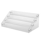 Maxbell Tiered Acrylic Stands Clear Display Shelf for Cosmetic Cupcakes Model Car Four-tiers