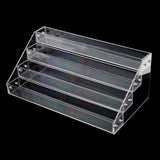 Maxbell Tiered Acrylic Stands Clear Display Shelf for Cosmetic Cupcakes Model Car Four-tiers