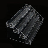 Maxbell Tiered Acrylic Stands Clear Display Shelf for Cosmetic Cupcakes Model Car Four-tiers