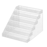 Maxbell Tiered Acrylic Stands Clear Display Shelf for Cosmetic Cupcakes Model Car Six-tiers