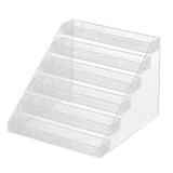 Maxbell Tiered Acrylic Stands Clear Display Shelf for Cosmetic Cupcakes Model Car Six-tiers