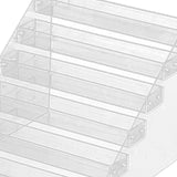 Maxbell Tiered Acrylic Stands Clear Display Shelf for Cosmetic Cupcakes Model Car Six-tiers