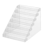 Maxbell Tiered Acrylic Stands Clear Display Shelf for Cosmetic Cupcakes Model Car Seven-tiers