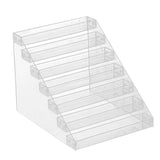 Maxbell Tiered Acrylic Stands Clear Display Shelf for Cosmetic Cupcakes Model Car Seven-tiers