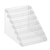 Maxbell Tiered Acrylic Stands Clear Display Shelf for Cosmetic Cupcakes Model Car Seven-tiers