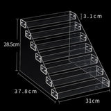 Maxbell Tiered Acrylic Stands Clear Display Shelf for Cosmetic Cupcakes Model Car Seven-tiers