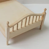 Maxbell 2pcs 1:12 Scale Dollhouse Double Bed Collection Bedd for Kids