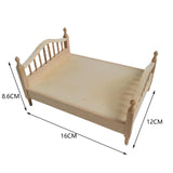 Maxbell 2pcs 1:12 Scale Dollhouse Double Bed Collection Bedd for Kids