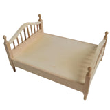 Maxbell 2pcs 1:12 Scale Dollhouse Double Bed Collection Bedd for Kids