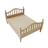 Maxbell 2pcs 1:12 Scale Dollhouse Double Bed Collection Bedd for Kids