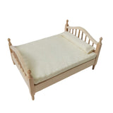 Maxbell 2pcs 1:12 Scale Dollhouse Double Bed Collection Bedd for Kids