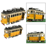 Maxbell Iron Bus Model Display Photography Props Kids Toy 21x9x10.5cm+13.5x6x8cm